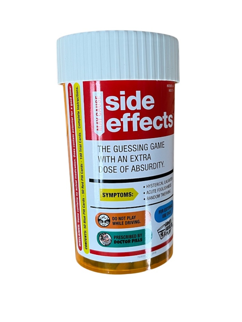 Side Effects Game Pill Bottle Novelty